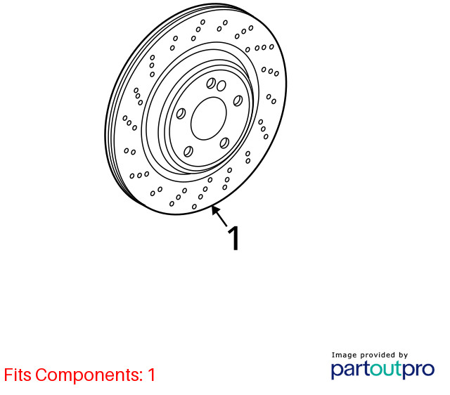 2014-2025 Mercedes AMG GT C190 Rear Left & Right Brake Disc Rotor Set of 2 OEM gallery