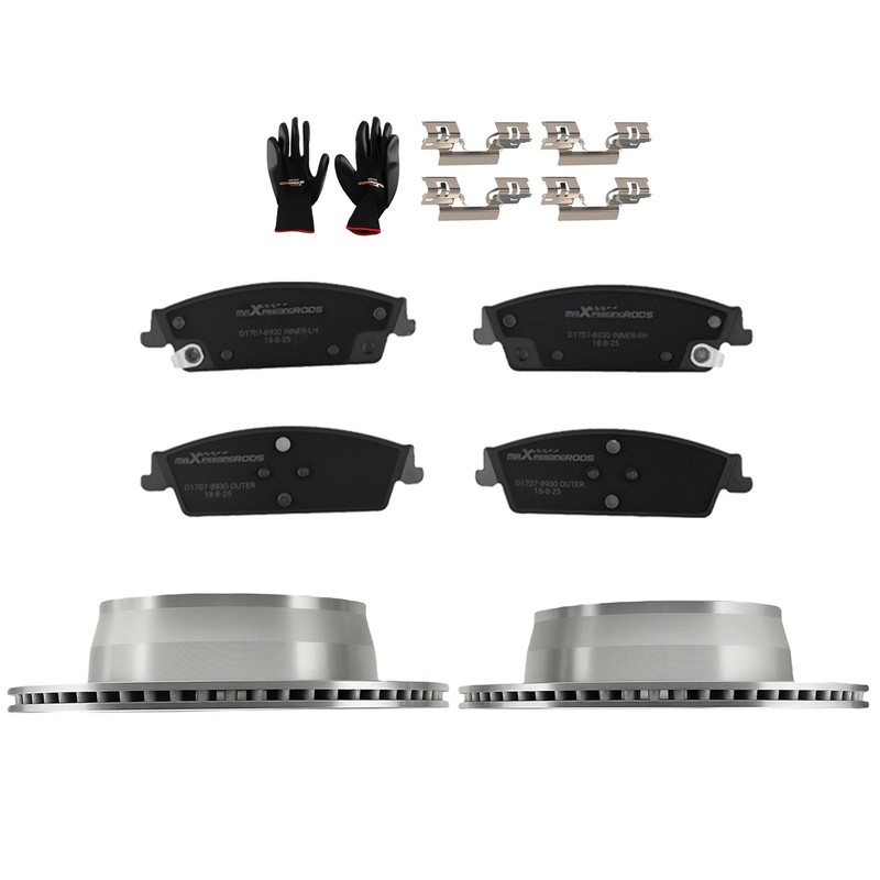 345mm Rear Brake Rotors+Pads Kit for Chevrolet Tahoe/GMC Yukon XL 2015-2020