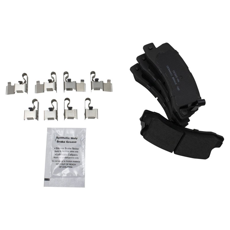 1997-1998 Lexus ES300 Toyota Camry Solara Brake Pad & Rotor Ceramic Rear Kit OE gallery