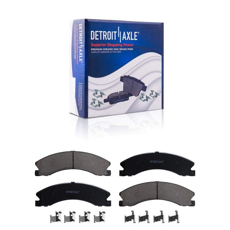 Front & Rear Drilled Disc Rotors + Brake Pads for Silverado Sierra 2500 3500 HD gallery