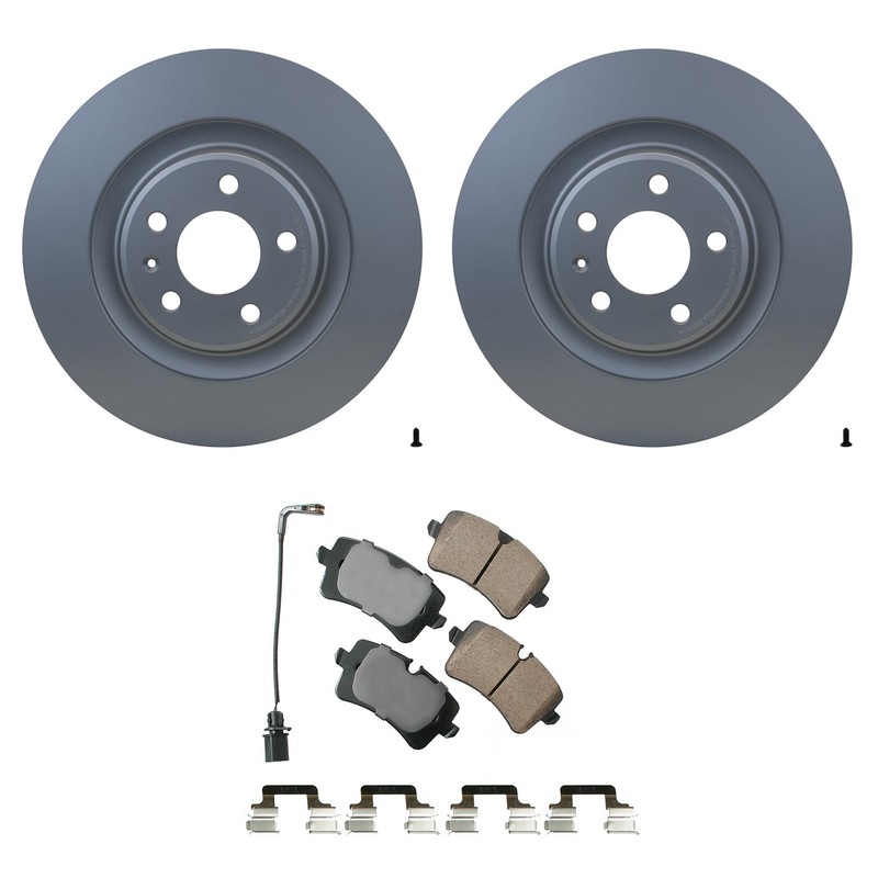 Hella Rear Rotors Akebono EURO Ceramic Disc Brake Pads Kit For A6 & A7 Quattro