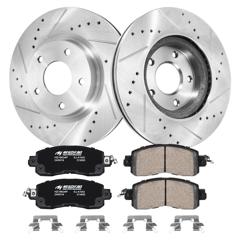 Front Drilled Disc Rotors Ceramic Brake Pads kit for 2013-2023 Nissan Altima