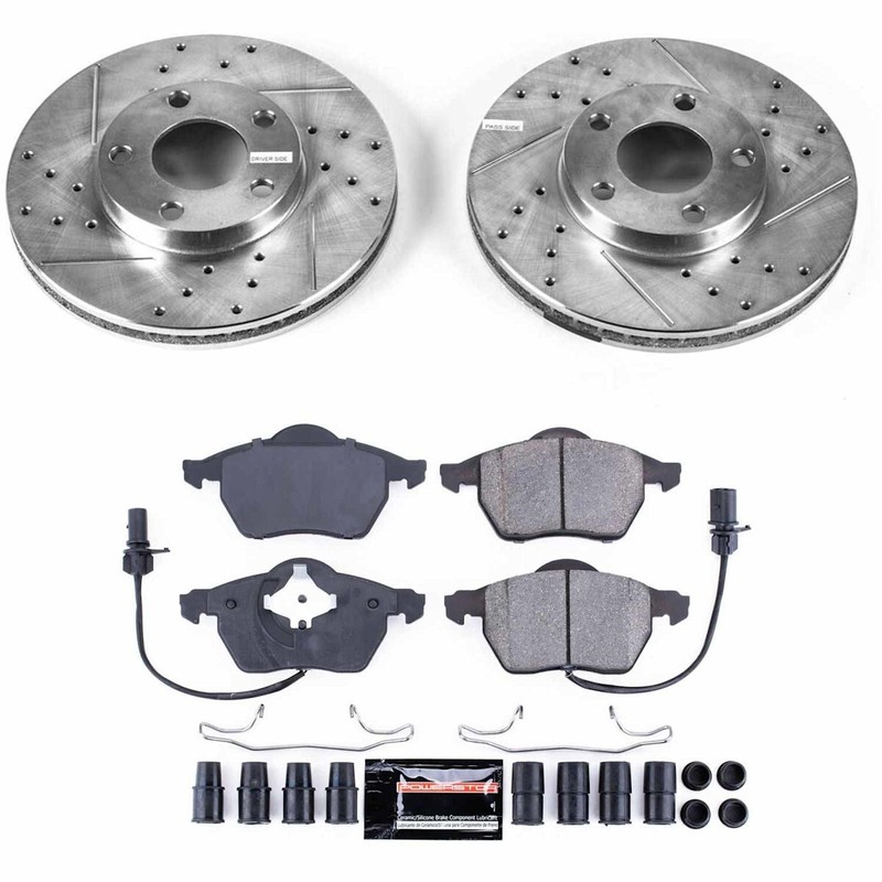 K4202 Powerstop 4-Wheel Set Brake Disc and Pad Kits Front & Rear for VW Passat gallery