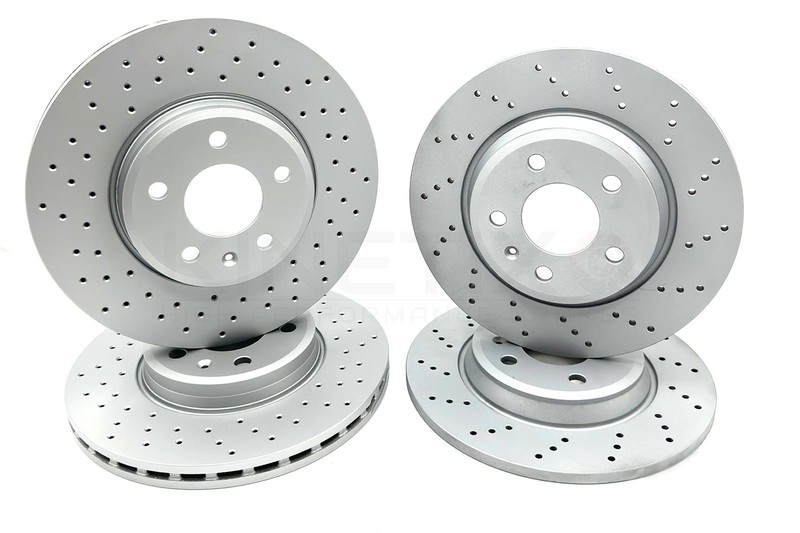 FOR AUDI A4 B9 A5 F5x FRONT REAR DRILLED BRAKE DISCS PADS 314mm 300mm COATED gallery
