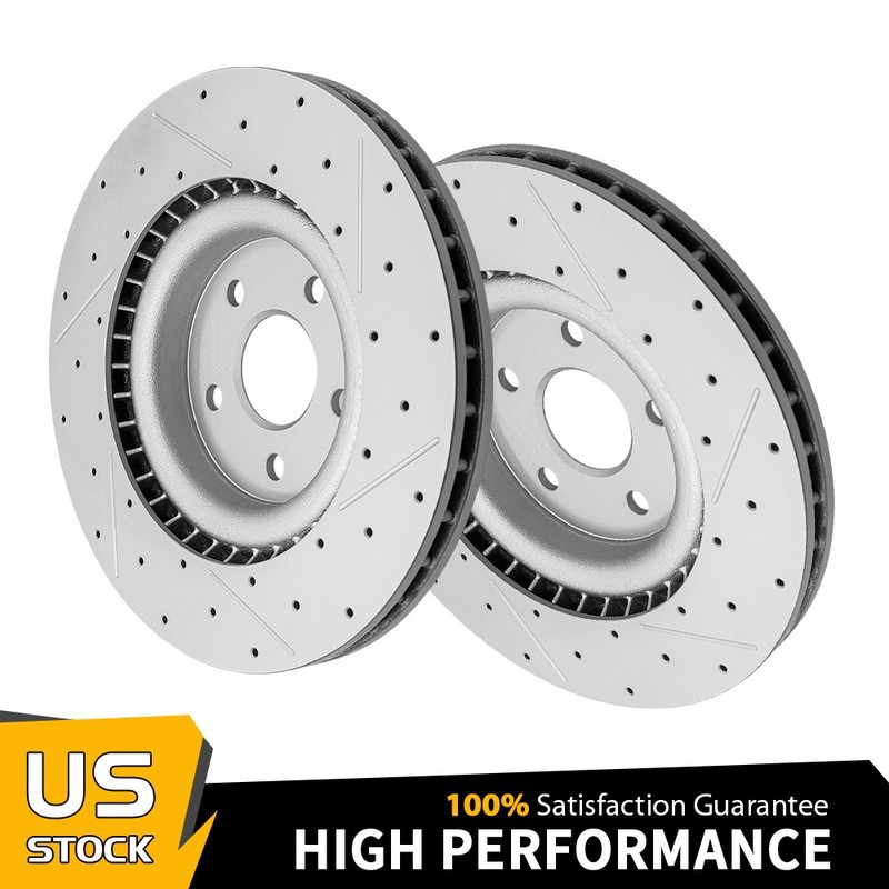 For Dodge Durango Jeep Grand Cherokee 14.96 inch Front Disc Drilled Brake Rotors
