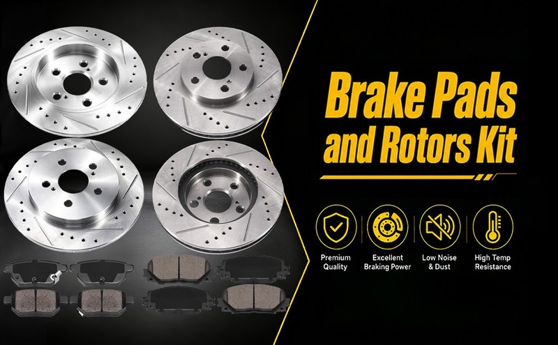 Front and Rear Drilled Brake Rotor and Ceramic Brake Pad for Lexus CT200h Toyota gallery