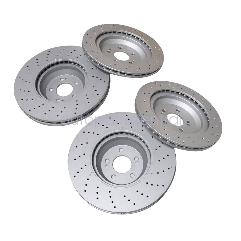 Fits For Mercedes W222 2014-2018 2019 New 4PCS Front & Rear Brake Disc Rotors gallery