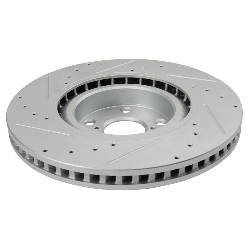 Front Brake Rotors Set Slotted X Drilled Premium G-Coated Front Fits Lexus gallery