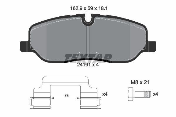 Textar Front Discs & Brake Pads Braking Service Kit Fits Land Rover Range Rover gallery