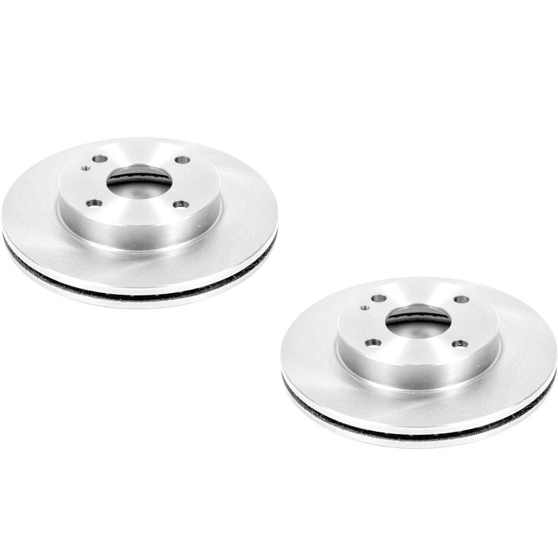 SET-P15JBR925-2 Powerstop 2-Wheel Set Brake Discs Front for Mazda Protege Escort
