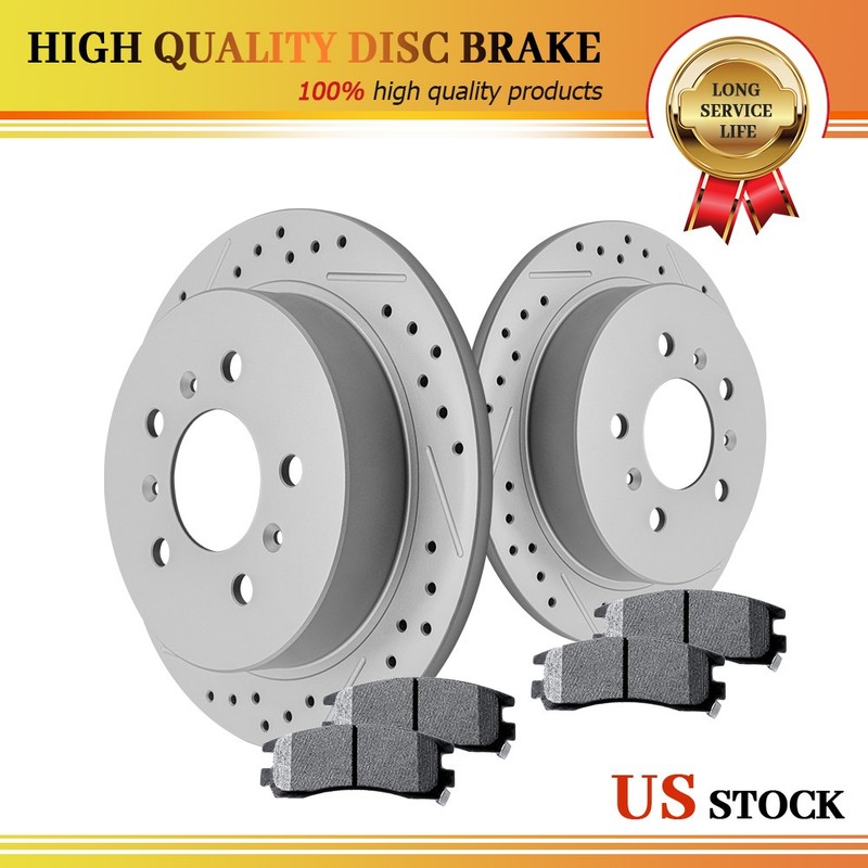 Rear Disc Rotors and Brake Pads for Chevrolet Impala Monte Carlo Buick LaCrosse