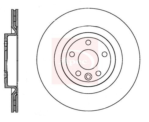 APEC DSK3405 Brake Disc Rear Left N/S Passenger Side Vented Braking Fits BMW