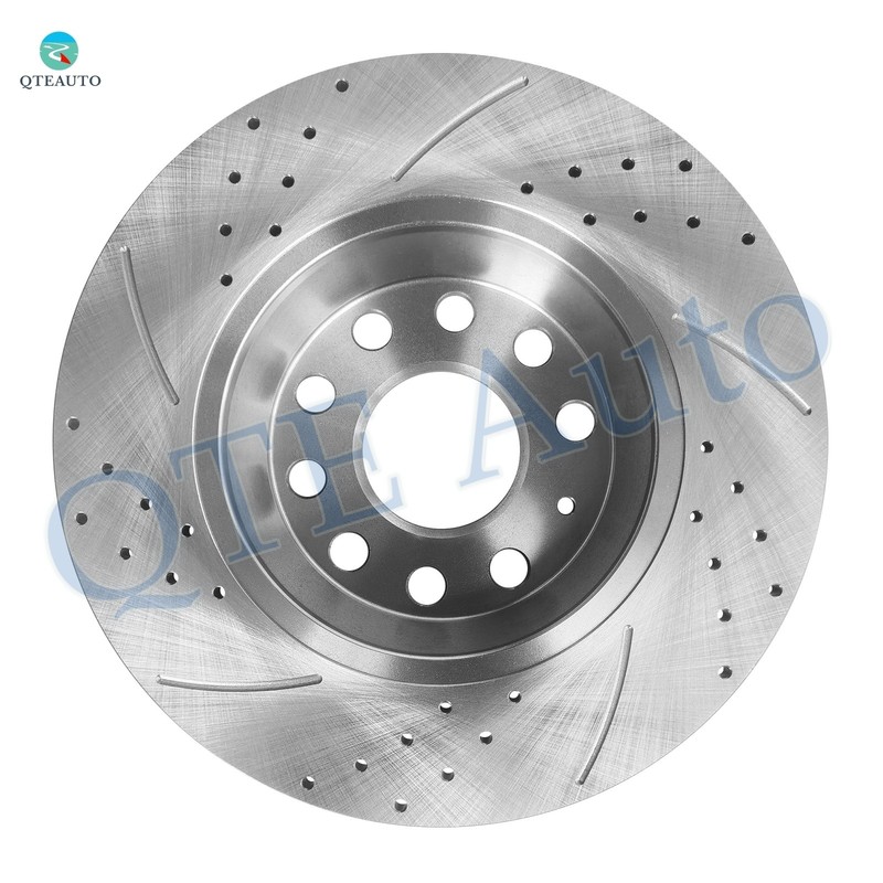 4 F 312mm-R 285.8mm Drilled Brake Rotors For 2017 2018 Volkswagen Tiguan Limited gallery