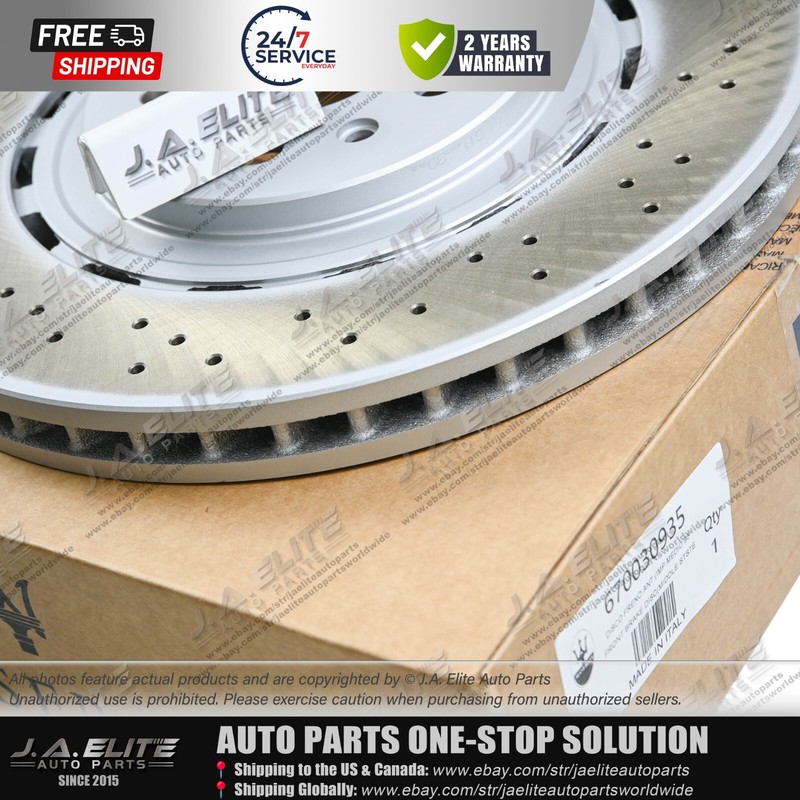2pcs Front Brake Rotor With Holes fit Maserati Quattroporte Ghibli, 670030935 gallery