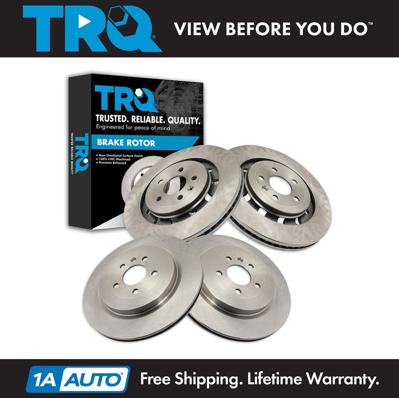 TRQ Brake Rotor Set Fits 2013-2019 Ford 2012-2019 Lincoln