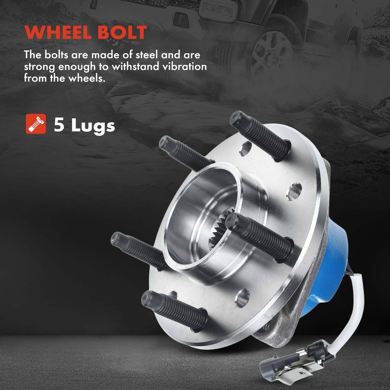 Front Disc Brake Rotor & Pad + Hub Bearing for CV Classic Oldsmobile Pontiac FWD gallery