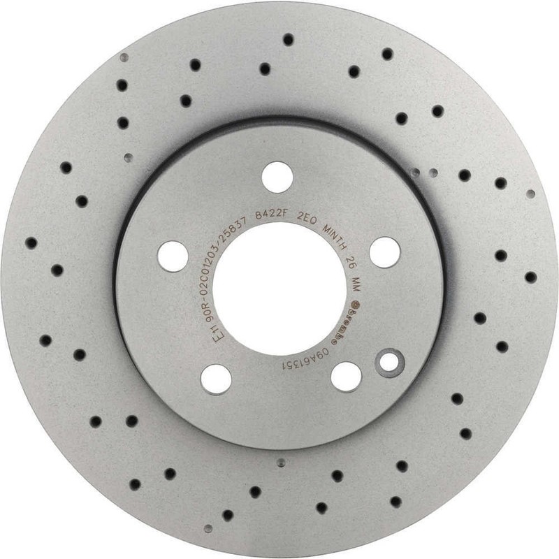 Disc Brake Rotor-Premium UV Coated OE Equivalent Rotor Brembo 09.A613.51