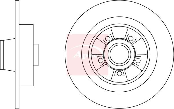 APEC DSK2825 Brake Disc Solid Rear Replacement Fits Renault Clio Megane