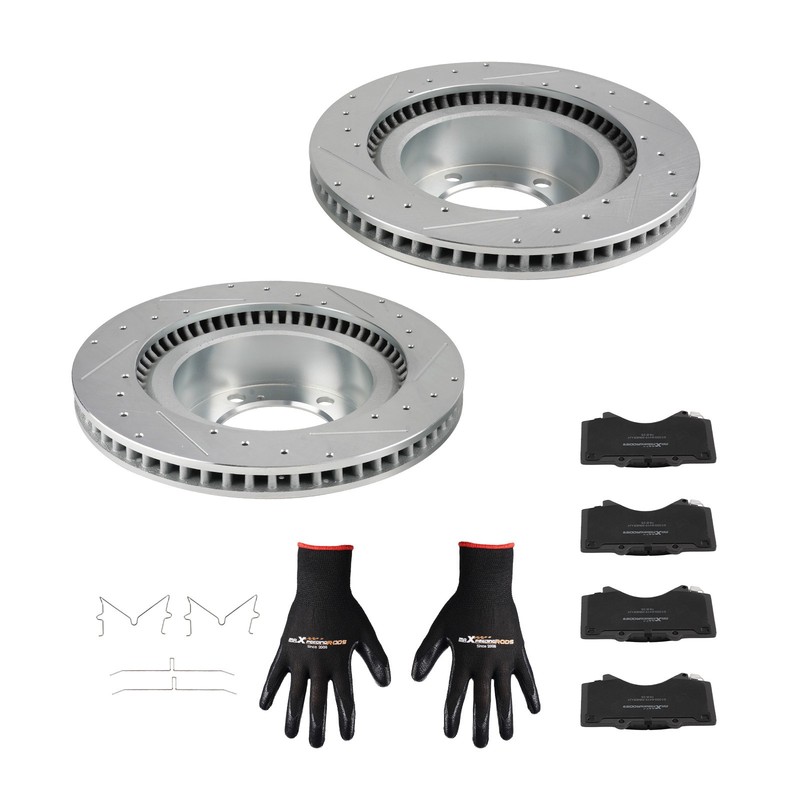 Front L&R Brake Rotors&Ceramic Pads Set for Lexus LX570 2016-2021 S-31482 P-1303