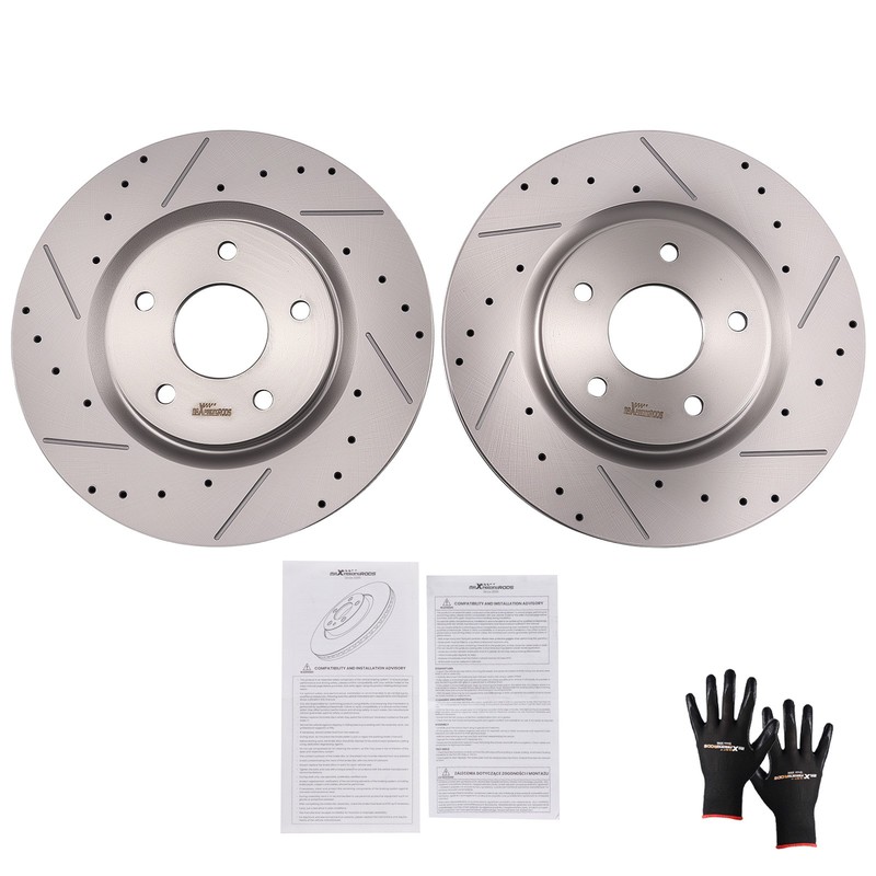 Front Dirver & Passenger Side Brake Rotors for Chrysler Voyager 2020-2021 S53068