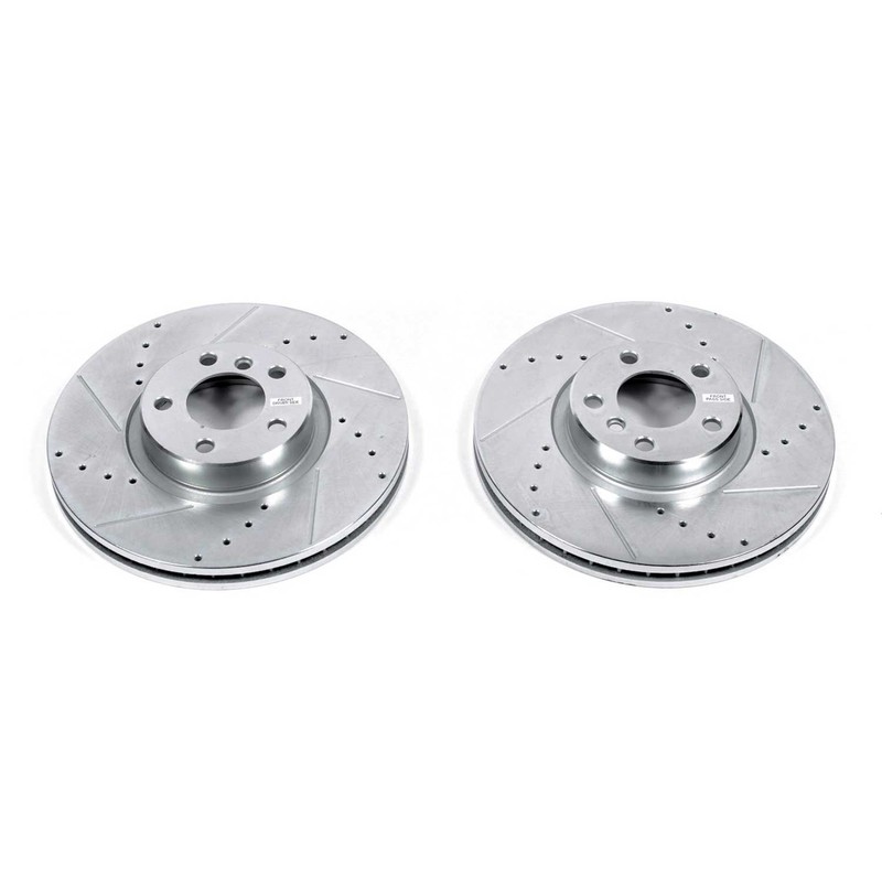 PowerStop Evolution Drilled Slotted Rotors Pair Front For BMW X5
