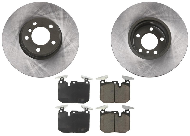 GEO Coated Front Disc Brake Rotors fits BMW 328i 2012-2016 340MM Blue Caliper