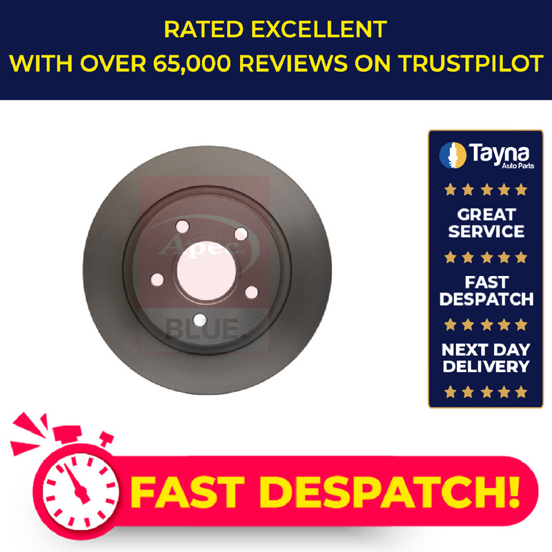 2x Brake Discs Pair Solid fits FORD TRANSIT CONNECT TDCi 1.8D Rear 02 to 13 Set