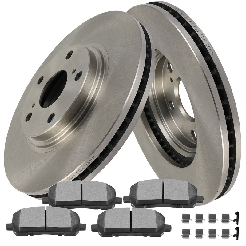 For Toyota Highlander 2001-2007 Front Discs Brake Rotors Ceramic Pads 296mm