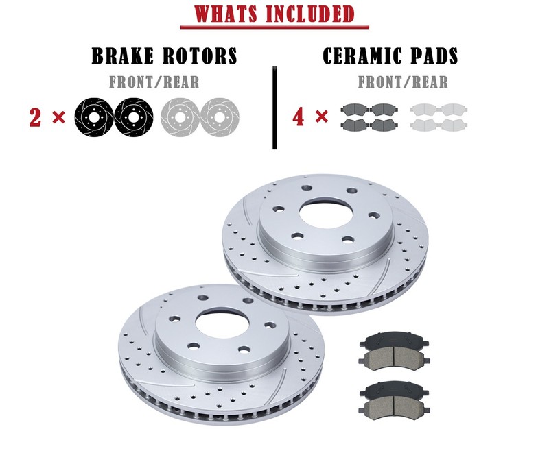 Front Brake Rotors Pads fit for Cadillac Escalade ESV 03-2006 EXT 2002-2006 gallery