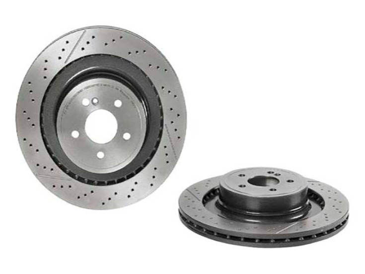 Front & Rear Rotors With Brake Pad Sets & Sensors For 10-18 Mercedes-Benz BREMBO gallery