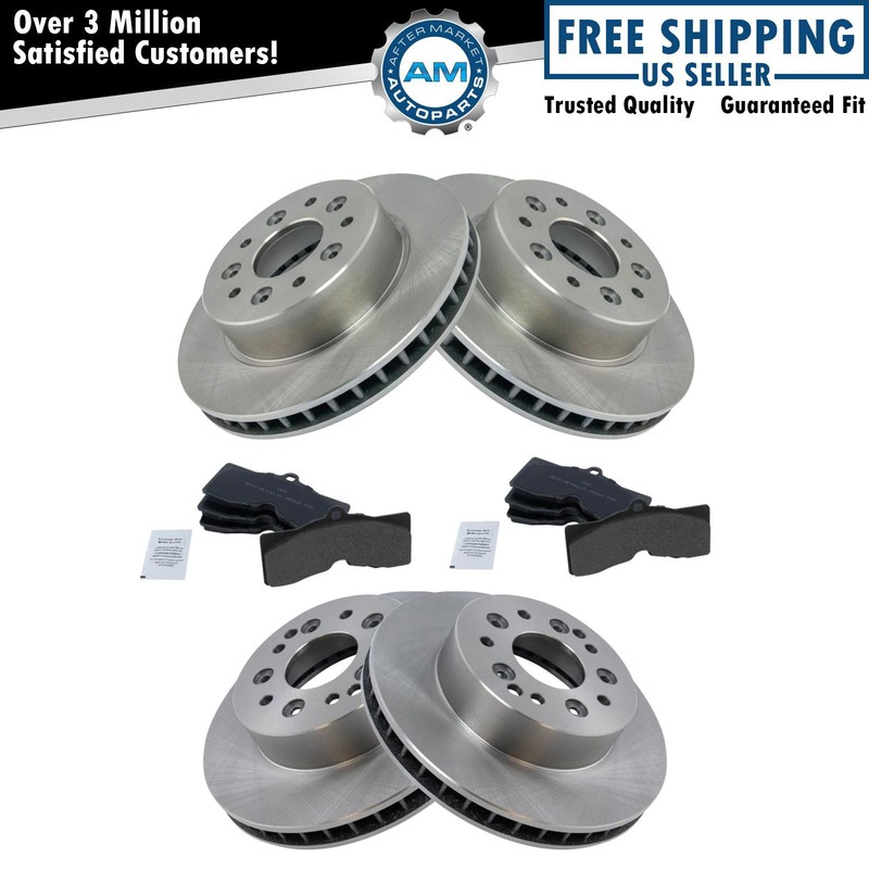 Front & Rear Semi Metallic Disc Brake Pad & Rotor Kit for Chevrolet Corvette New