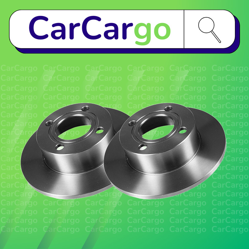 Premium Solid Rear Brake Discs Pair For Audi 80 2.6 1992-1996 245 mm