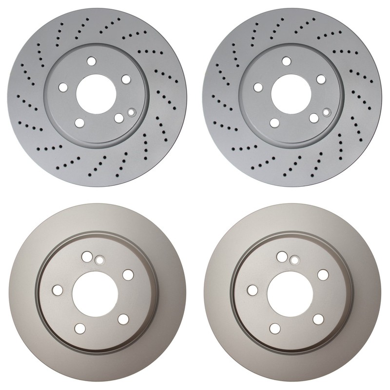 Hella Front 322mm and Rear 300mm Brake Rotors Kit For W212 E250 Sedan 14-16