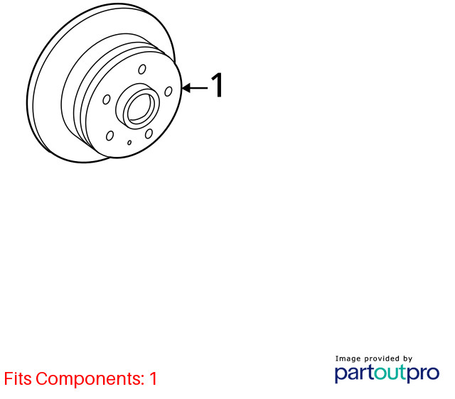 Rear Rotor from 2011 Toyota Camry 12358919 gallery