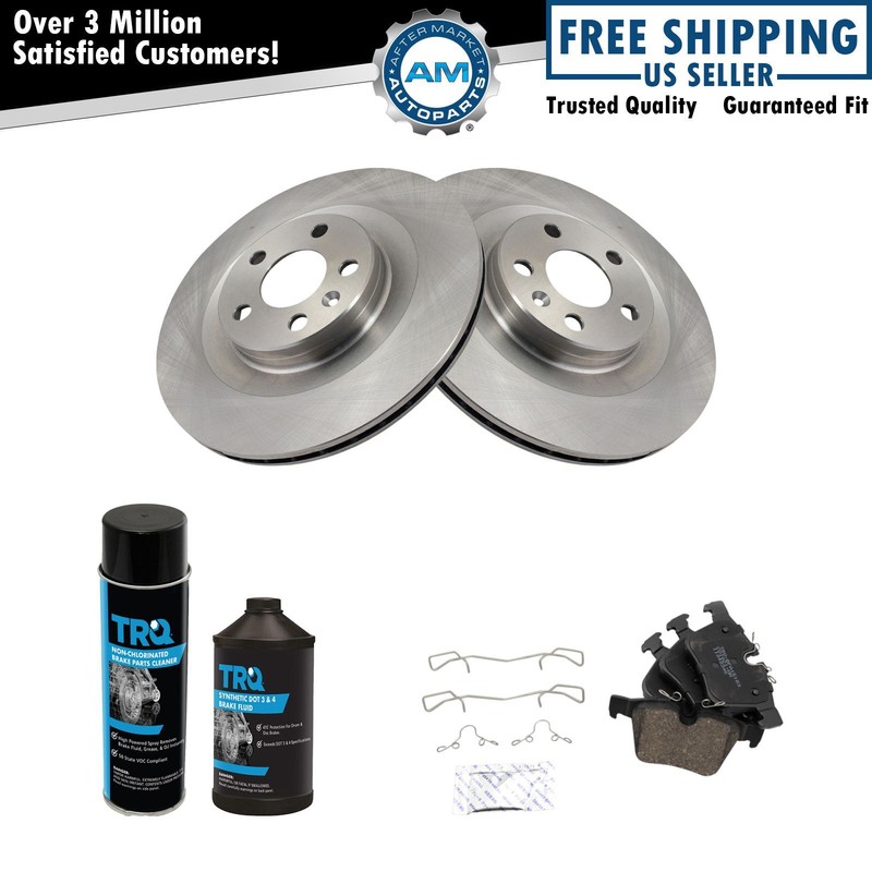 Rear Posi Ceramic Brake Pad & Rotor Kit w/Chemicals for Volvo
