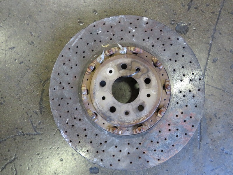 Ferrari California, Front CCM Brake Rotor, Burn/ Rusty / Chipped, Used, Art Only