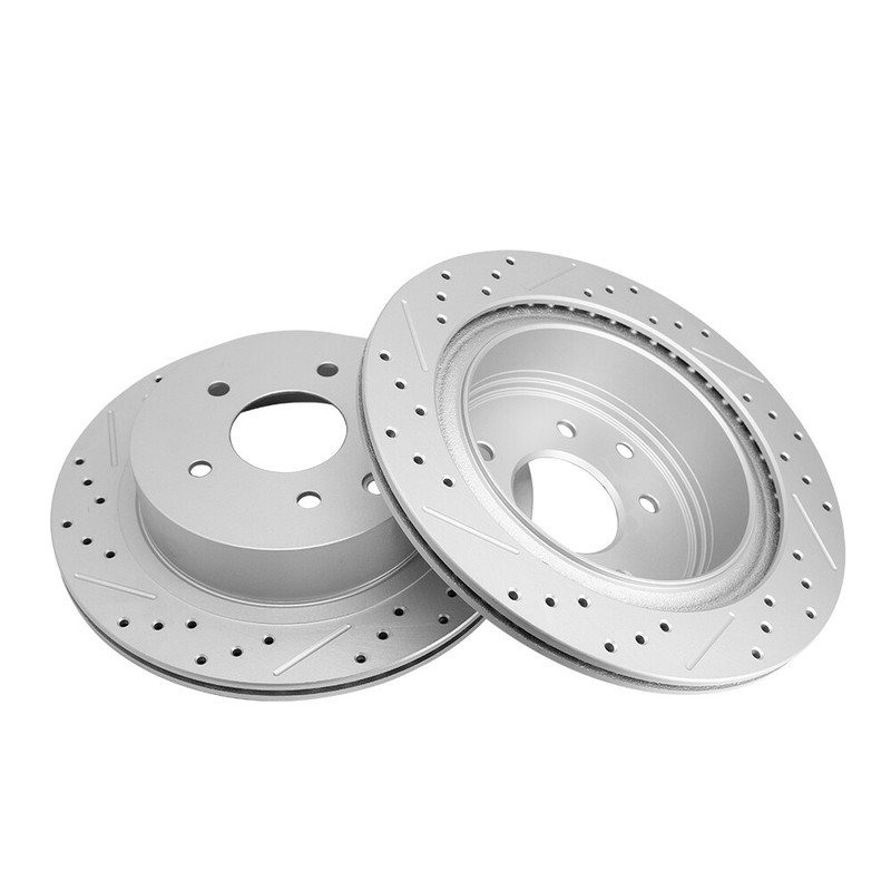 Front Rear Drilled Brake Rotors & Ceramic Pads for 2008 - 2013 Nissan Rogue gallery