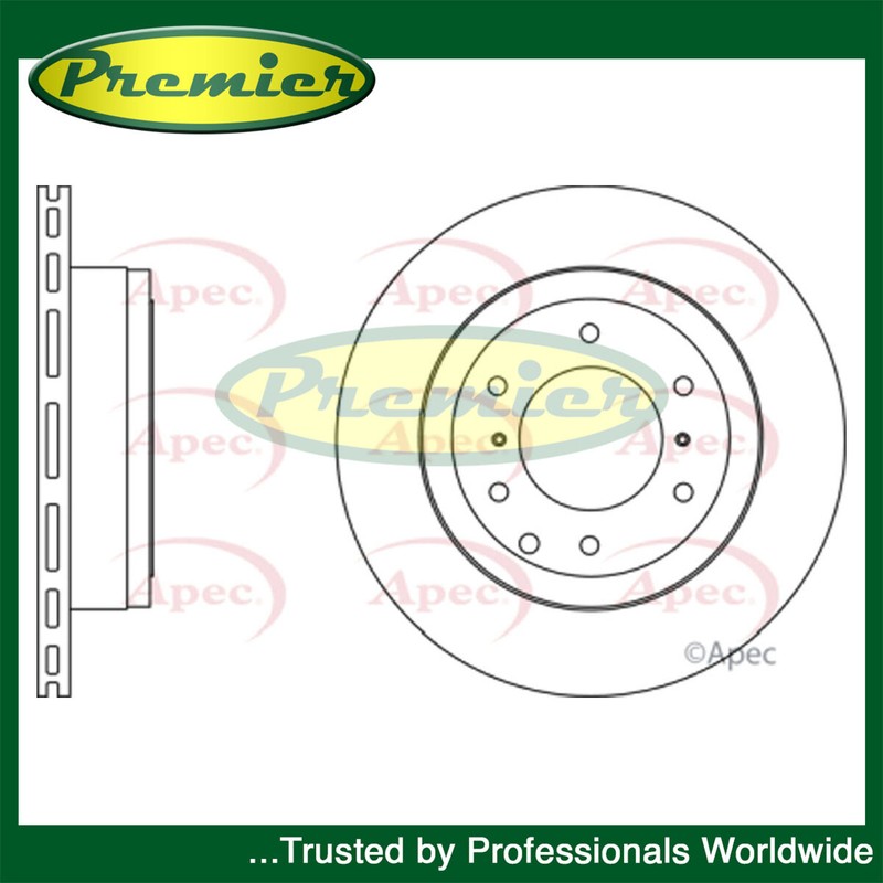 Premier Rear 1x Brake Disc Fits Mitsubishi Shogun Pajero 3.2 D TD 3.8 4615A037