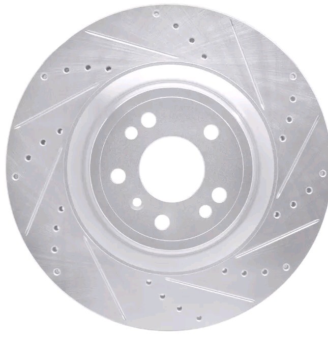 Disc Brake Rotor-Brake Rotor Drilled Slotted Silver DFC 631-63146R Front Right
