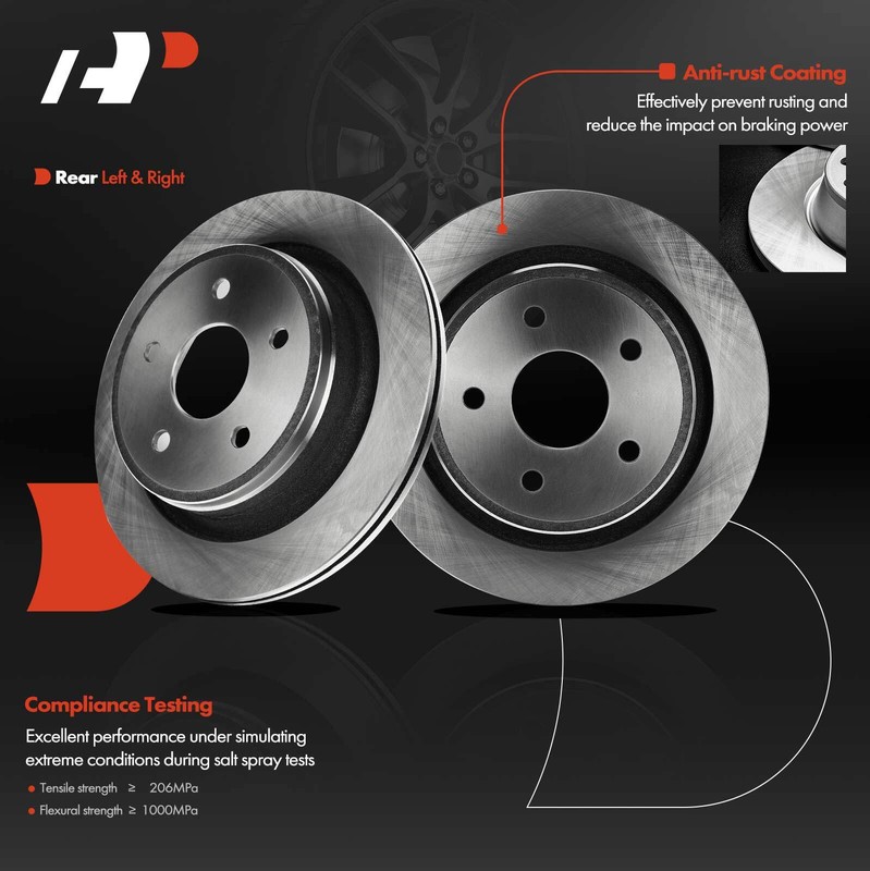 A-Premium Rear Disc Brake Rotor for Dodge Ram 1500 02-10 Ram 1500 11-18 Chrysler gallery