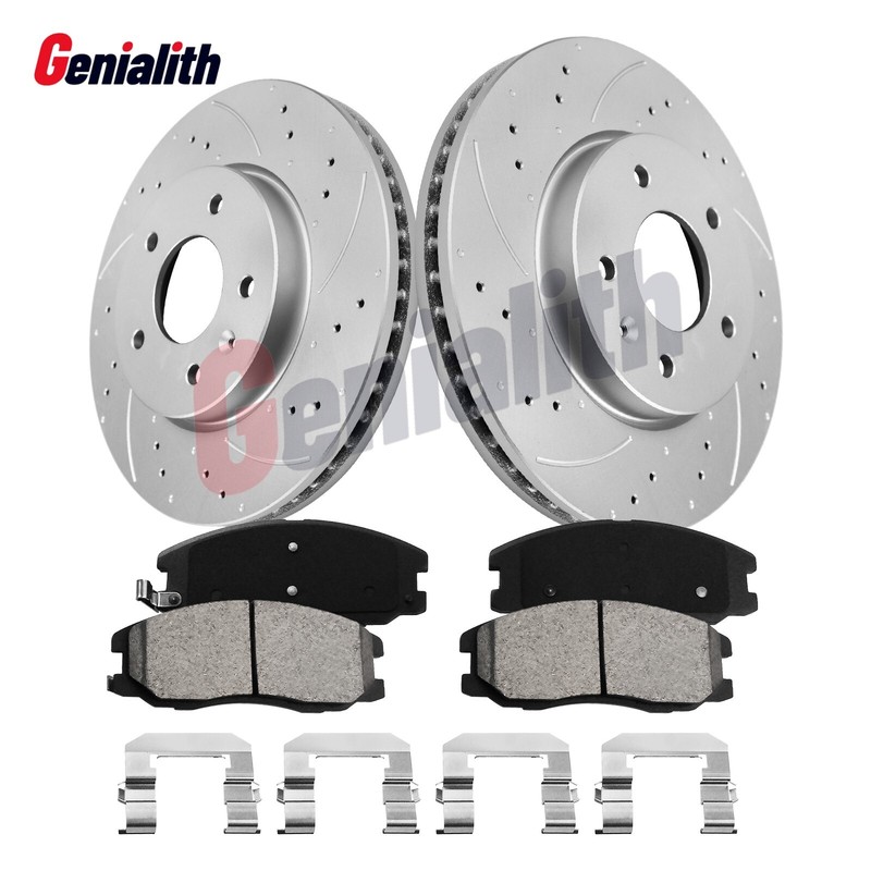 296mm Front Drilled Rotors +Ceramic Brake Pads for 2007 2008 2009 Suzuki XL-7