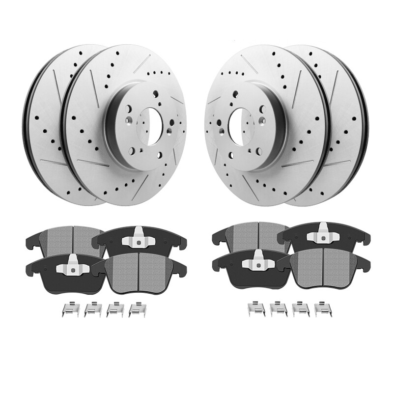 Front & Rear Rotors + Brake Pads for Chevy Tahoe Silverado GMC Sierra 1500 Yukon