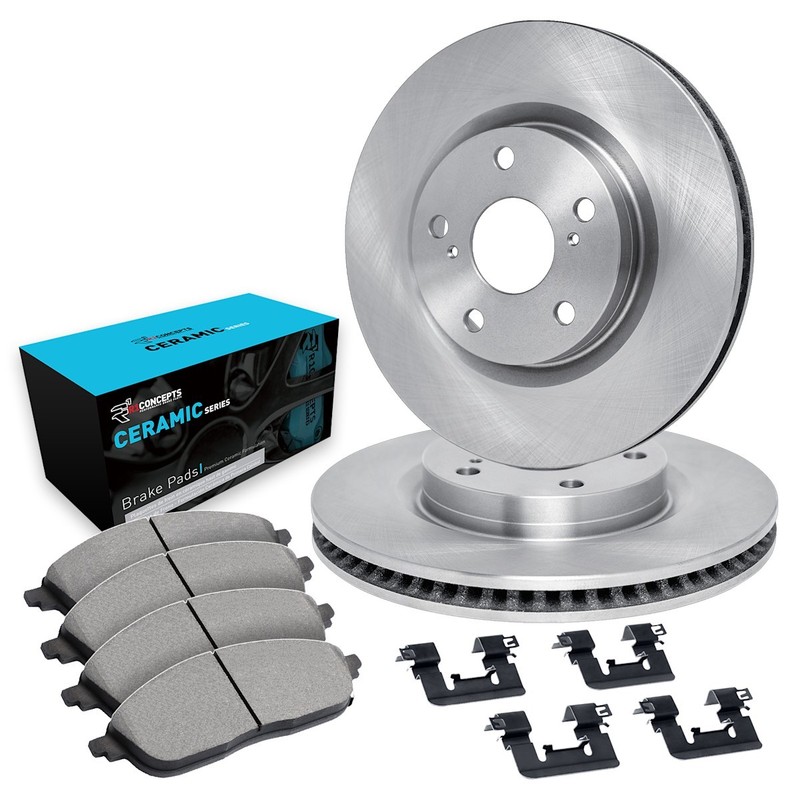 WFWH1-75026 R1 Concepts Brake Disc and Pad Kits 2-Wheel Set Rear for Lexus LS460
