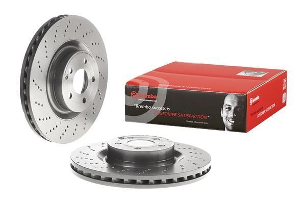2x Brake Discs Front Perforated / Vented For Mercedes E-Class BREMBO 09.B746.51 gallery