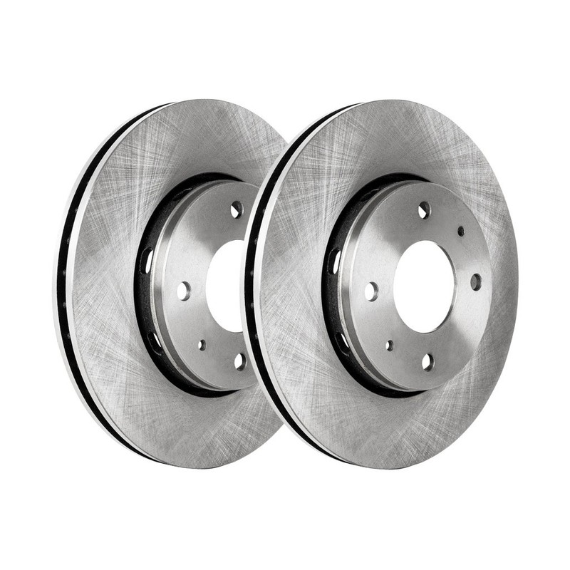 For Volvo V40 2000-2004 Brake Discs Front Driver and Passenger Side Pair Natural
