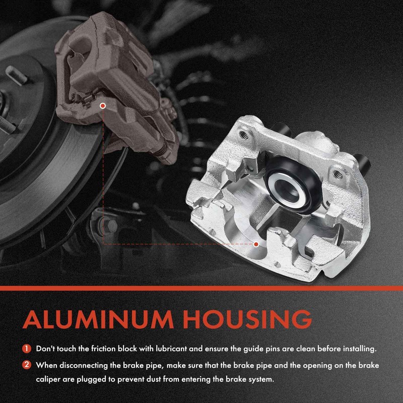 New Disc Brake Rotors & Ceramic Pads + Caliper for Volvo S60 XC70 S80 V70 Rear gallery