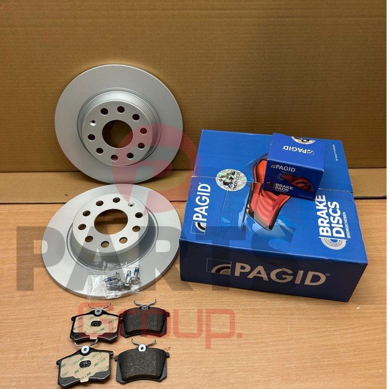 FOR VW TOURAN 1.9 2.0 TDI 03-10 REAR PAGID BRAKE DISCS 282MM & BRAKE PADS
