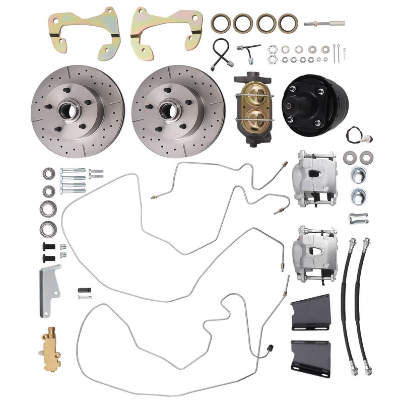 Brake Disc System Front for Chevy Passenger Car 1959-1964 w/ Hardware Kit