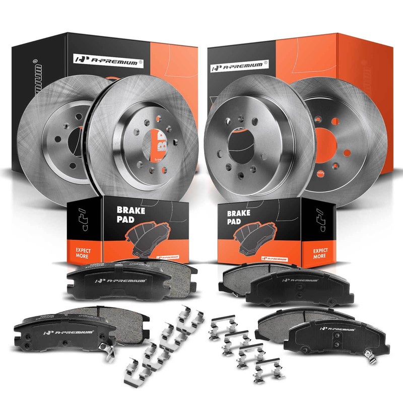A-Premium Front & Rear Disc Brake Rotor & Ceramic Pads for Buick Regal Chevrolet