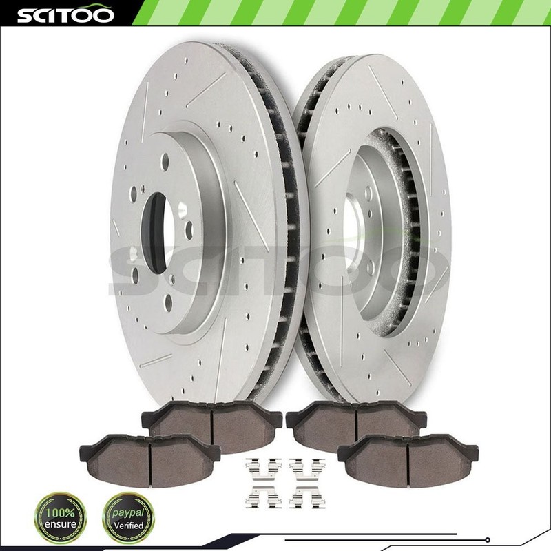Front Brake Rotors And Ceramic Pads For Honda Pilot EX SE-L 2003-2008